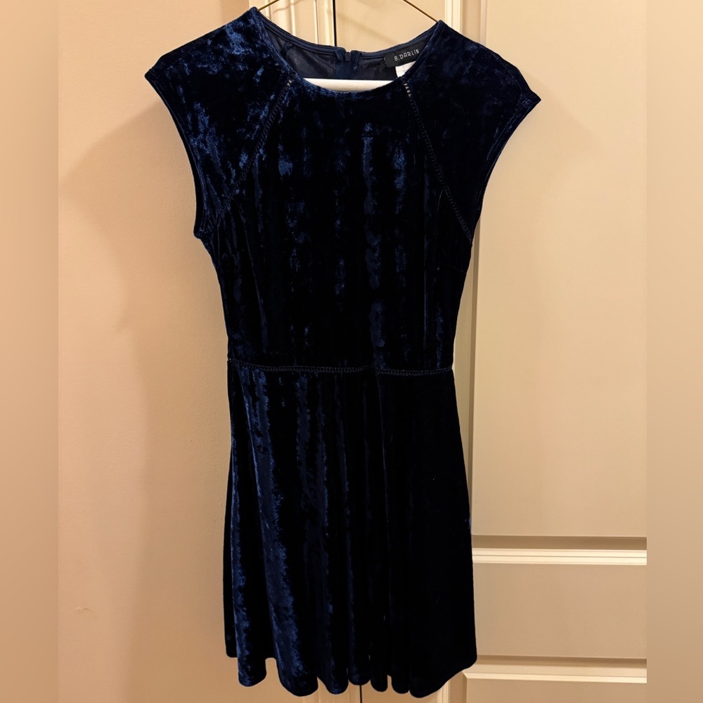 B Darlin Midnight Velvet Dress